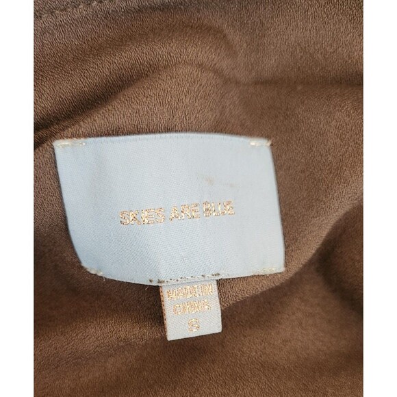 Skies Are Blue Womens Cardigan Jacket Green Military Style Small Draped Front - Picture 3 of 9